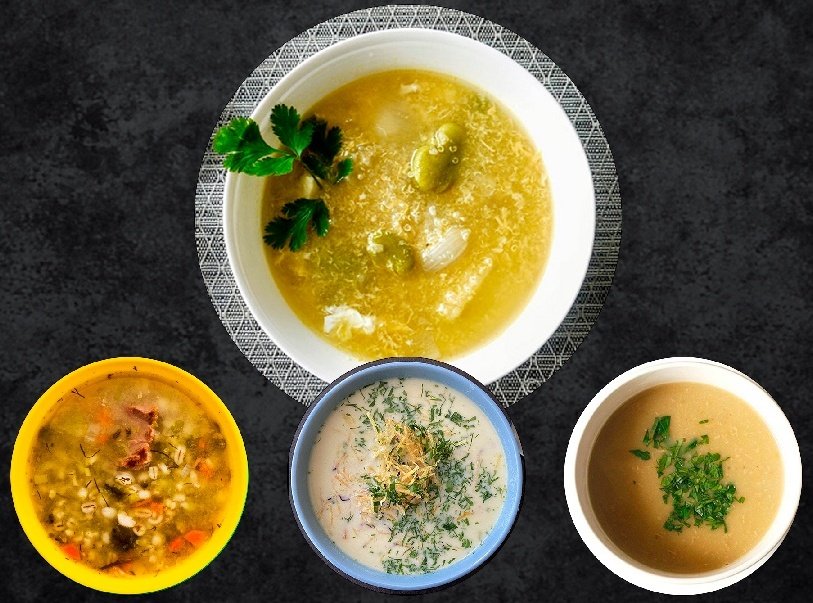 Sopas del menú diario